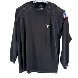 Treyland Mens 3XL FR Shirt Black Long Sleeve Oil Rig NFPA 2112 Flame Resistant